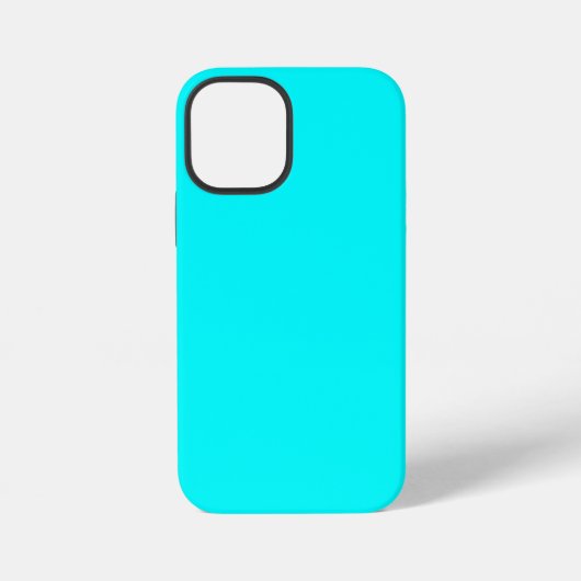 ネオンブルー無地 | クラシック iPhoneケース (裏面)
