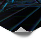 ネオンブルー爆発ポスター ポスター (角)