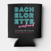 ネオンブルー＆ピンクのハッチェロレッテウィークエンド 缶クーラー (正面)