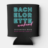 ネオンブルー＆ピンクのハッチェロレッテウィークエンド 缶クーラー (裏面)