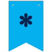 ネオンブルー 男の子だ！ |カスタム バンティングフラッグ (第1の旗)