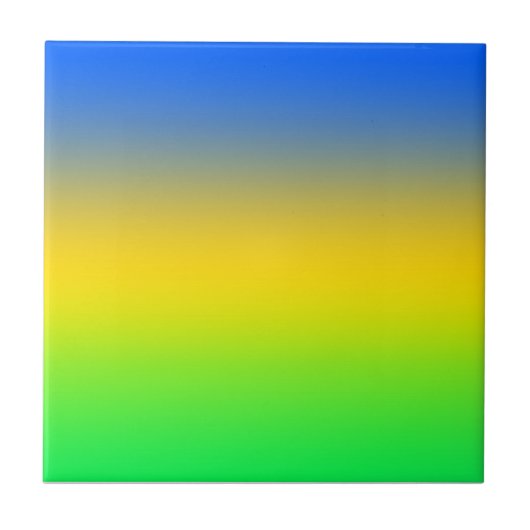 ネオンブルー,黄色,緑のグラデーショグラデーションン,. タイル (正面)