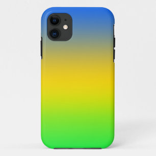 ネオンブルー,黄色,緑のグラデーショグラデーションン,. iPhone 11 ケース
