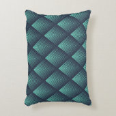 ネオンブルーOp-Artシェブロン。 アクセントクッション (正面(垂直))