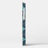 ネオンブルーOp-Artシェブロン。 Case-Mate iPhoneケース (裏面 / 左)
