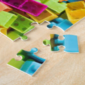 ネオンプラスチック建物ブロック ジグソーパズル (側面)