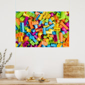 ネオンプラスチック建物ブロック ポスター (キッチン)