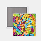 ネオンプラスチック建物ブロック マグネット (正面/裏面)
