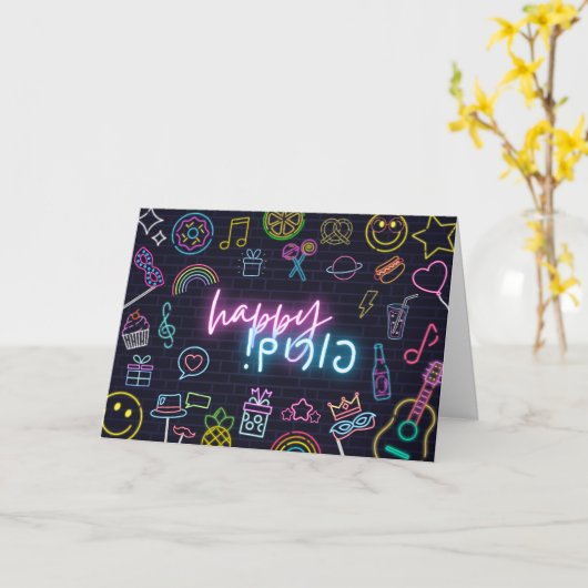 ネオンプリム カード (黄色い花)