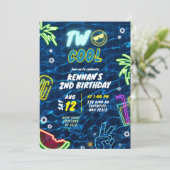 ネオンプールサマー・ツークール2歳の誕生日 招待状 (スタンド正面)