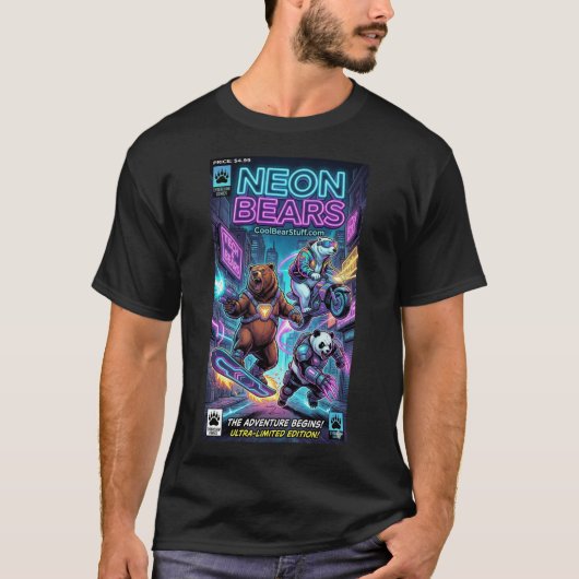 ネオンベアが通りを埋め尽くす Tシャツ (正面)