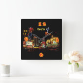 ネオンベガスホームバー パーソナライズされた スクエア壁時計 (ホーム)