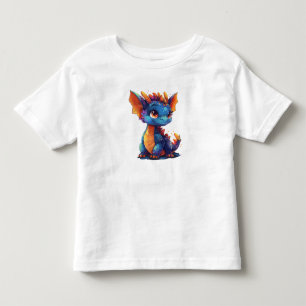 ネオンベビー恐竜パーティーカラフル-お祝いデ トドラーTシャツ