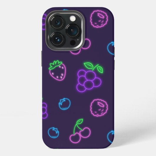 ネオンベリー柄 iPhone 13 Pro カバー (裏面)