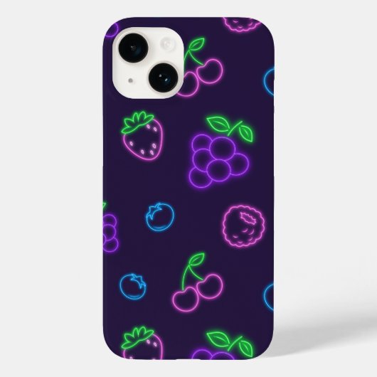 ネオンベリー柄 iPhone 14 カバー (裏面)