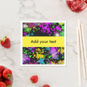 ネオンペイントスプラッター、ペイントボール、カスタム スタンダードカクテルナプキン (インサイチュ)