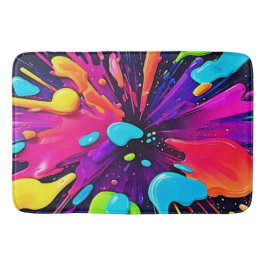 ネオンペイントバーストアート バスマット