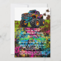 ネオンペイントモンスタートラック男子誕生日パーティー