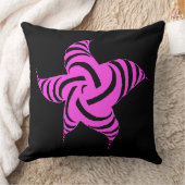 ネオンペンタスピラルマゼンタゼブラ渦 クッション (ブランケット)