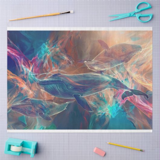 ネオンホエールウォーター世界のデカップゲーム 薄葉紙 (クラフト)