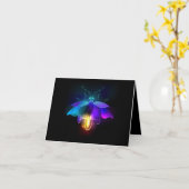 ネオンホタル（黒） カード (黄色い花)