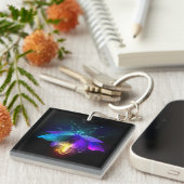 ネオンホタル(黒) キーホルダー (正面右)