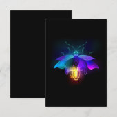 ネオンホタル(黒) サンキューカード (正面/裏面)