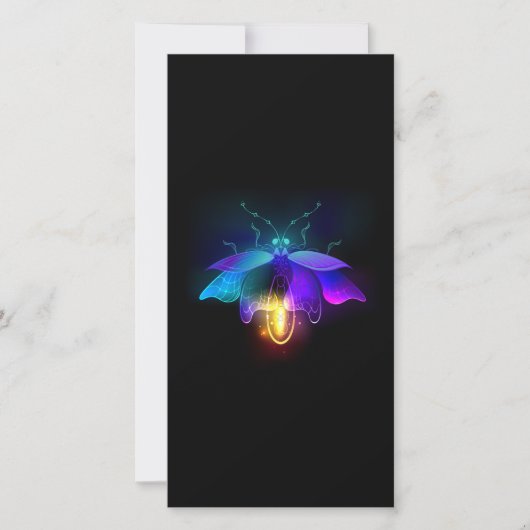 ネオンホタル（黒） サンキューカード (正面)