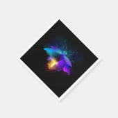 ネオンホタル（黒） スタンダードカクテルナプキン (角)