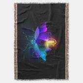 ネオンホタル（黒） スローブランケット (正面縦)