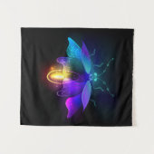 ネオンホタル（黒） タペストリー (正面(横))