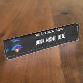 ネオンホタル（黒） デスクネームプレート (側面)