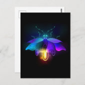 ネオンホタル（黒） ポストカード (正面/裏面)