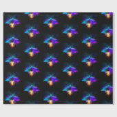 ネオンホタル（黒） ラッピングペーパー (フラット)