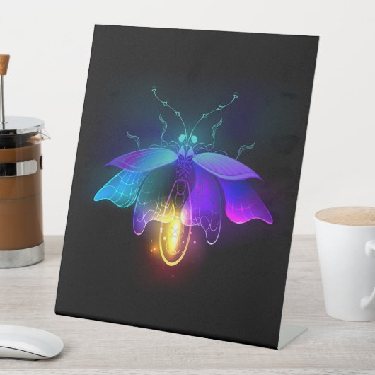 ネオンホタル(黒) 台座サイン (インサイチュ)