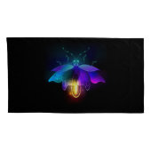 ネオンホタル（黒） 枕カバー (裏面-右)