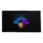 ネオンホタル（黒） 枕カバー (裏面)