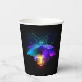 ネオンホタル（黒） 紙コップ (裏面)