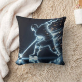 ネオンホッケープレーヤーOn Ice クッション (ブランケット)