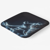 ネオンホッケープレーヤーOn Ice ペーパープレート (傾斜あり)