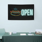 ネオンホットドッグオープンインドアビニールバナー 横断幕 (トレードショー)