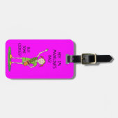 ネオンホットピンクガールスカウトジュニア |カスタム ラゲッジタグ (正面横)