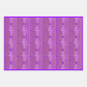 ネオンホットピンクブルー薄紫金ゴールドラッピング紙セット ラッピングペーパーシート (正面2)