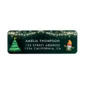 ネオンホリデークリスマスパーティー差出人住所 ラベル (正面)