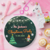 ネオンホリデークリスマスパーティー ペーパープレート (パーティー)