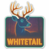 ネオンホワイトテールビニールステッカー シール (正面)