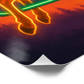 ネオンホワイトテールポスタープリント ポスター (コーナー)