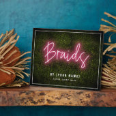 ネオンボクウッドヘアサロンプロフェッショナル三つ編みプラーク フォトプラーク (側面)