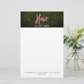 ネオンボクウッドヘアサロンプロフェッショナル美容師 便箋 (スタンド正面)