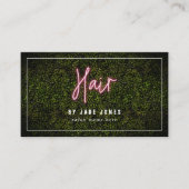 ネオンボクウッドヘアサロン美容師 名刺 (正面)